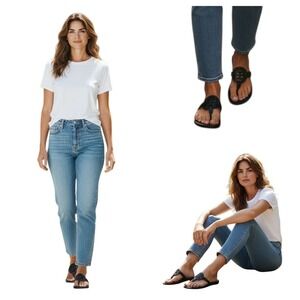 Tommy Hilfiger Relina Women's Black Thong Sandals Slides Vacation Vibes 9.5 EUC